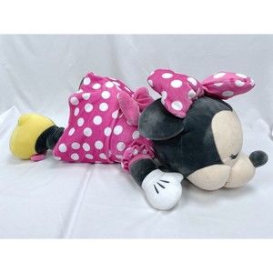 Disney Store Minnie Mouse Cuddleez Plush Pink Dress Pillow
